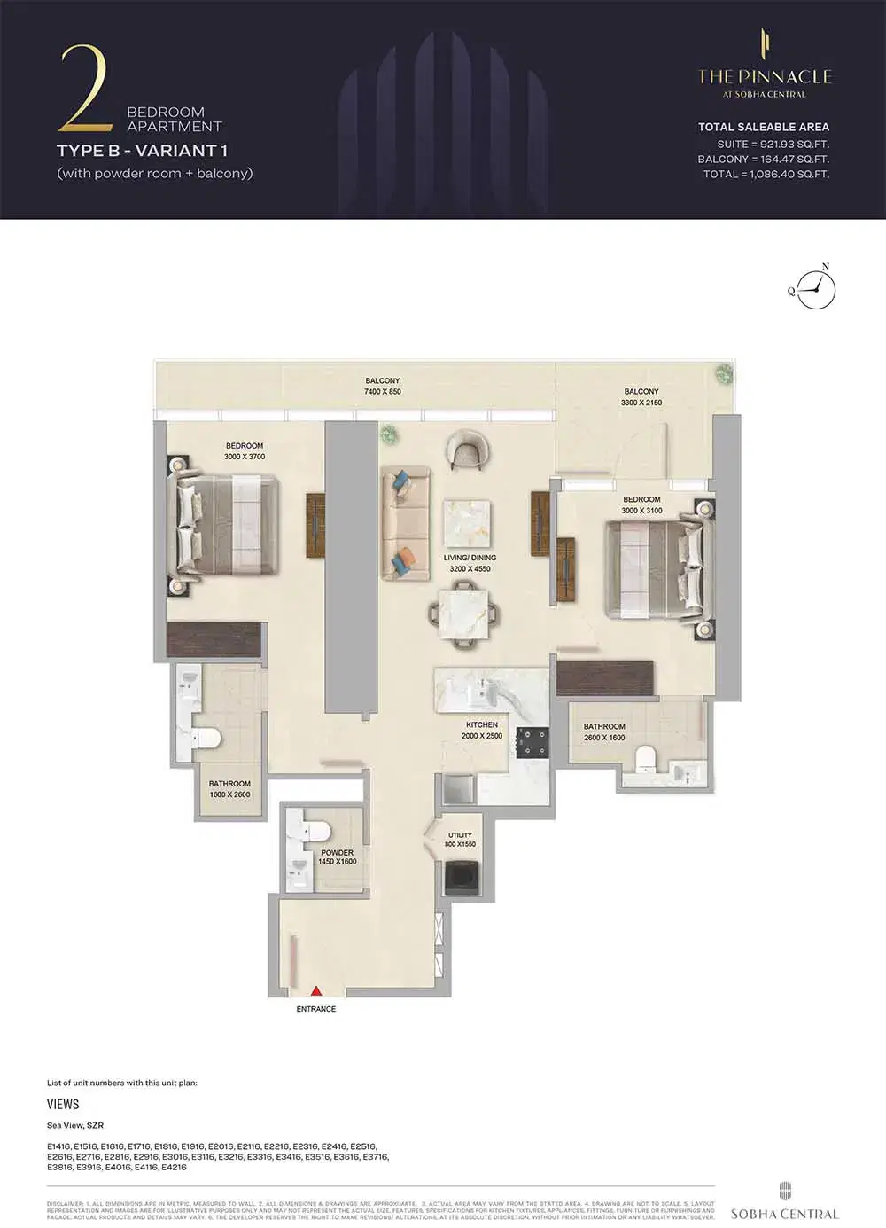 2 Bedroom Apartments
