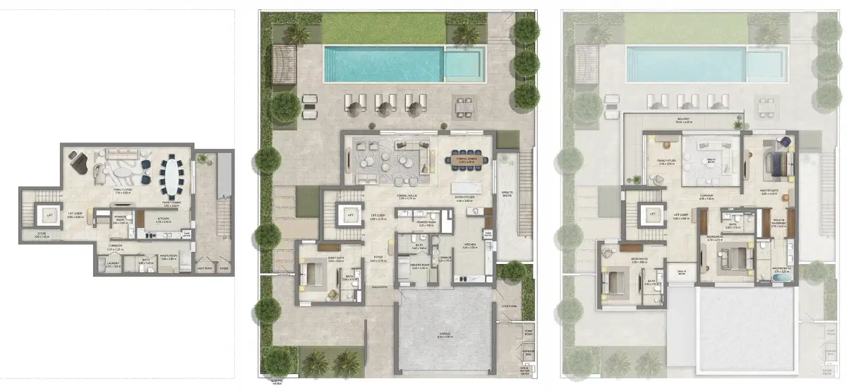 Emaar Mareva At The Oasis 4 Bedroom Villas Floor Plan