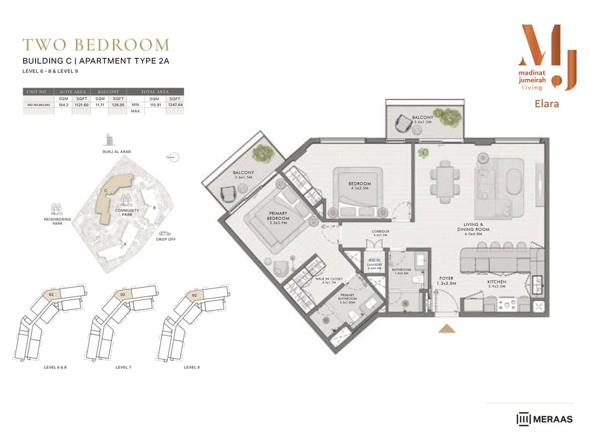Elara At Mjl 2 BR Apartment Floor Plan