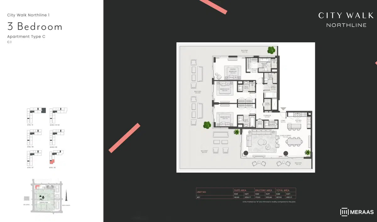3 Bedroom Apartments