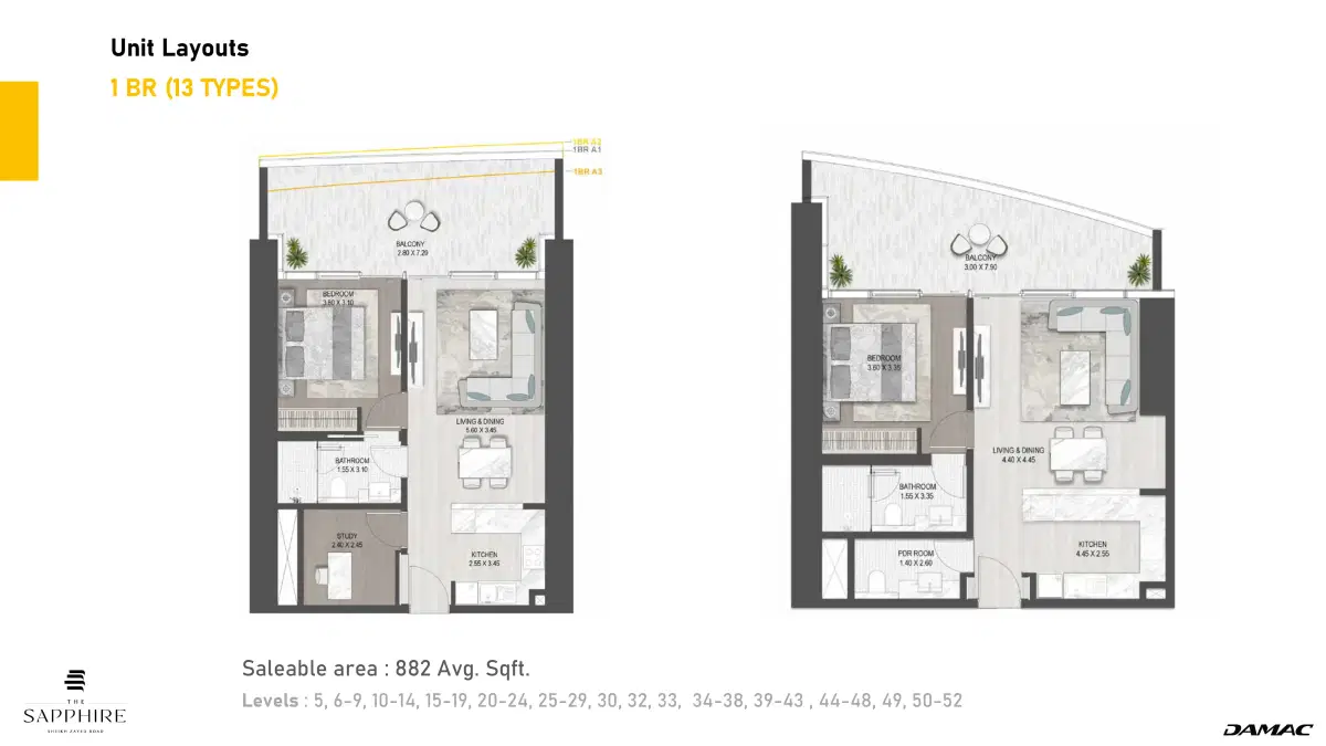 1 Bedroom Apartments