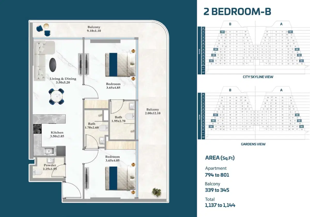 2 Bedroom Apartment type-1