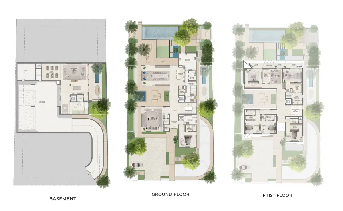 Emaar Lavita At The Oasis Dubai 6 BR Mansions Floor Plan