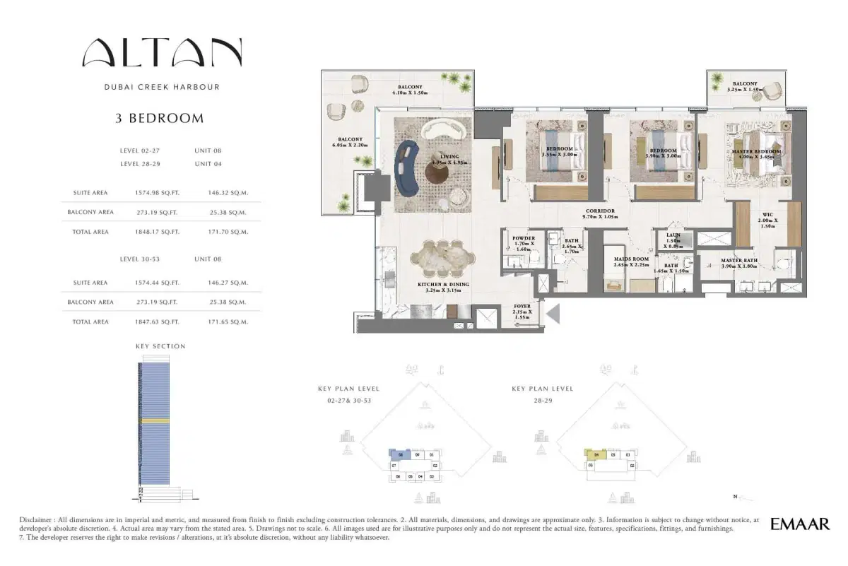3 Bedroom Apartments