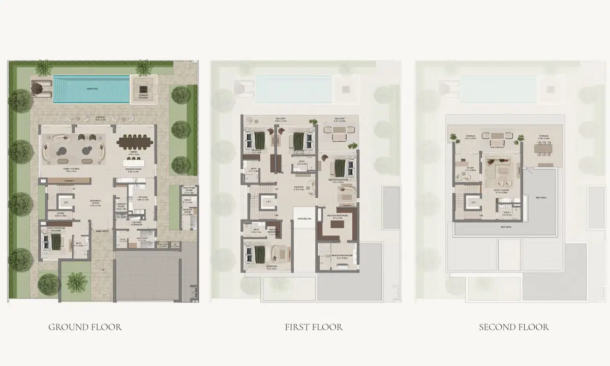 Emaar Grand Polo Club And Resort Dubai 5 Bedroom Equestrian Luxury Floor Plan