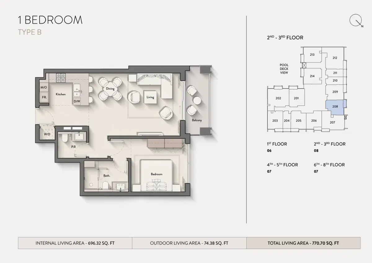 1 Bedroom Apartments