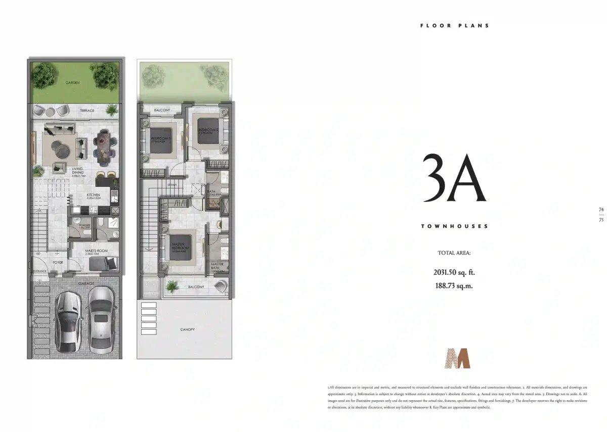 Mag City Meydan 3 Bed Townhouses Floor Plan