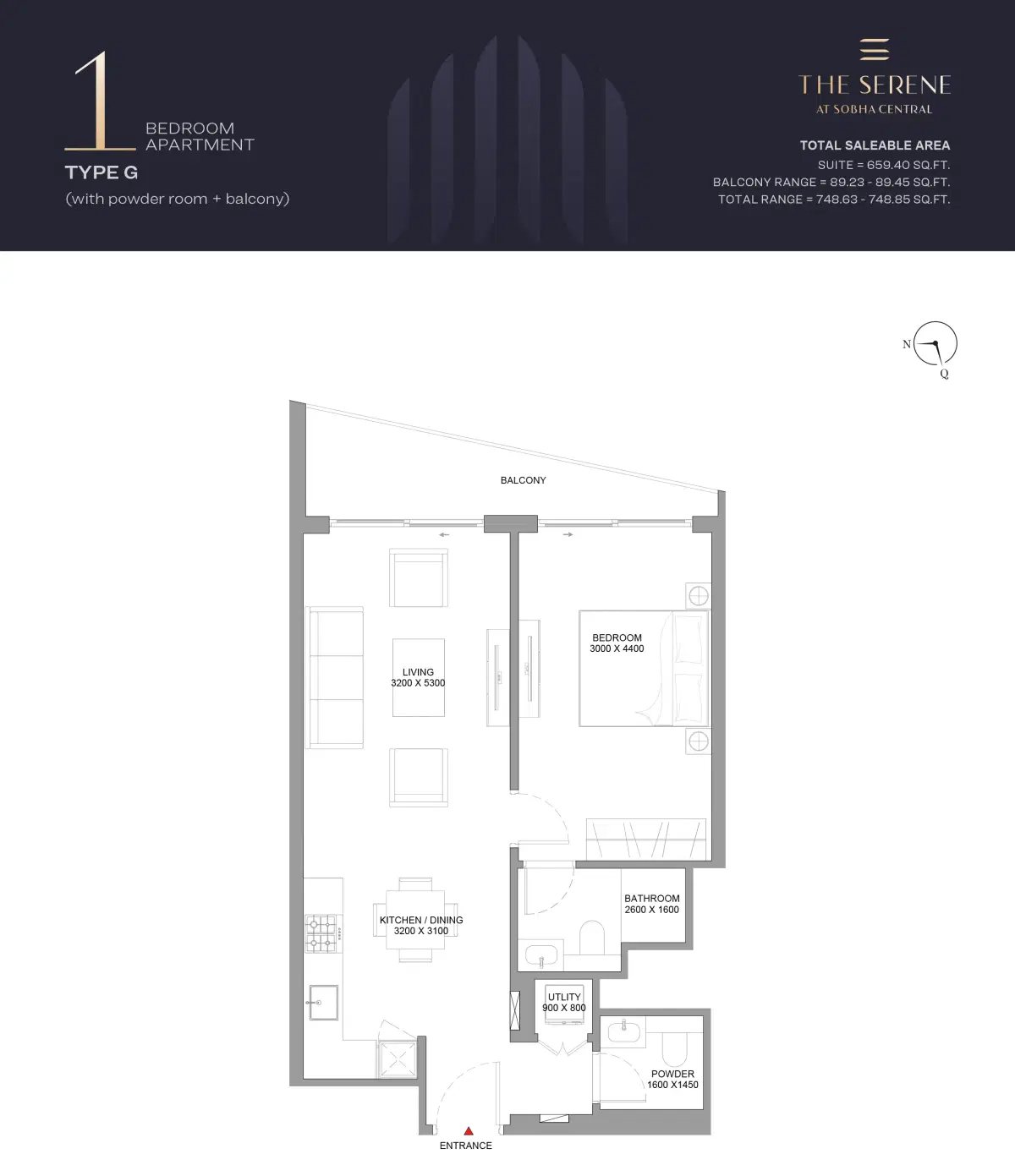 1 Bedroom Type 2