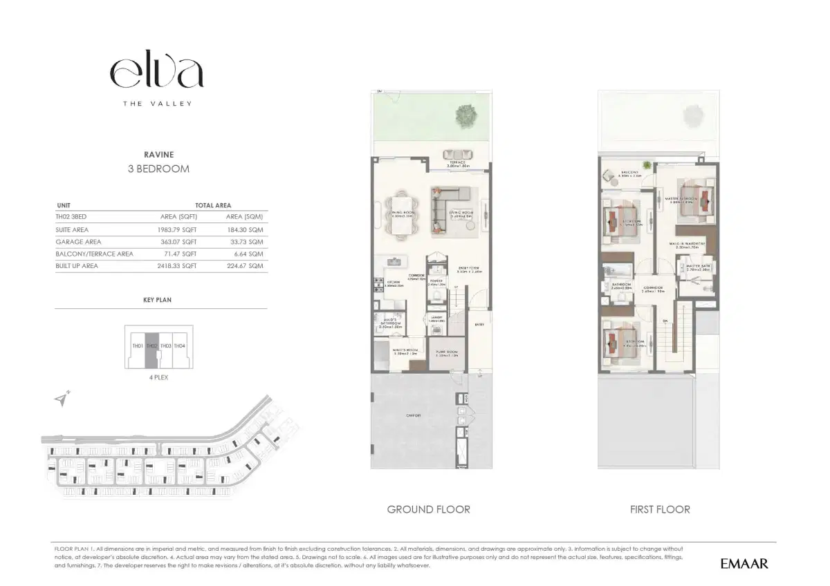 3 BR Floor Plan 2,418 Sq. Ft.