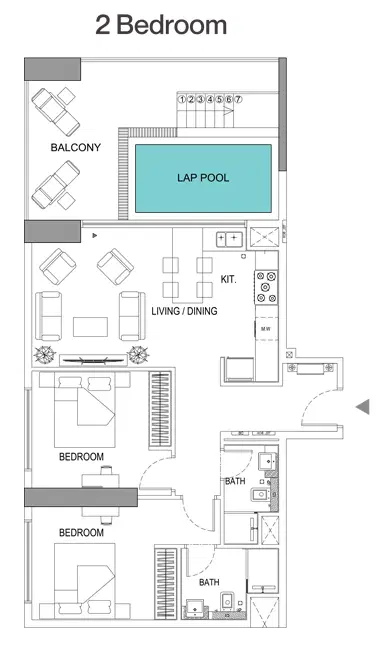 2 BR Apartment