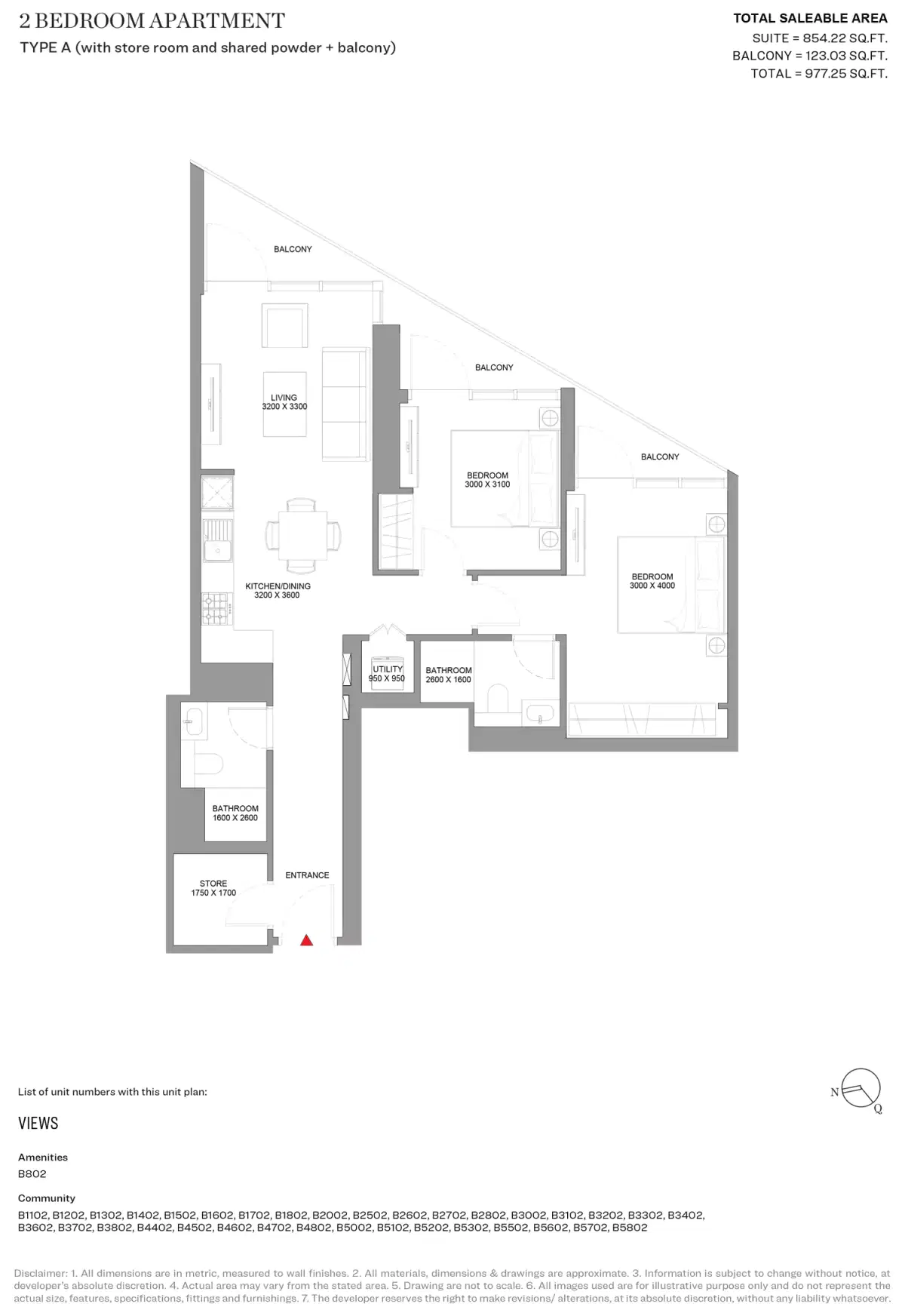 2 Bedroom Apartments