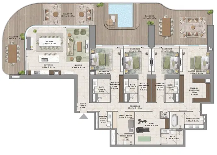 4 Bedroom Apartment