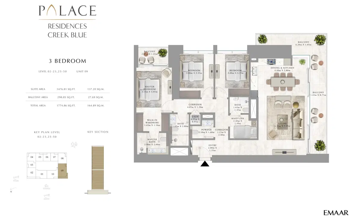 3 Bedroom Apartments