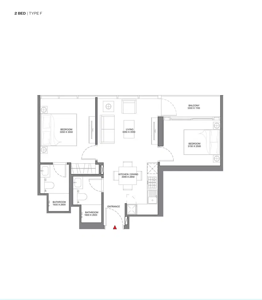 2 Bedroom Apartments