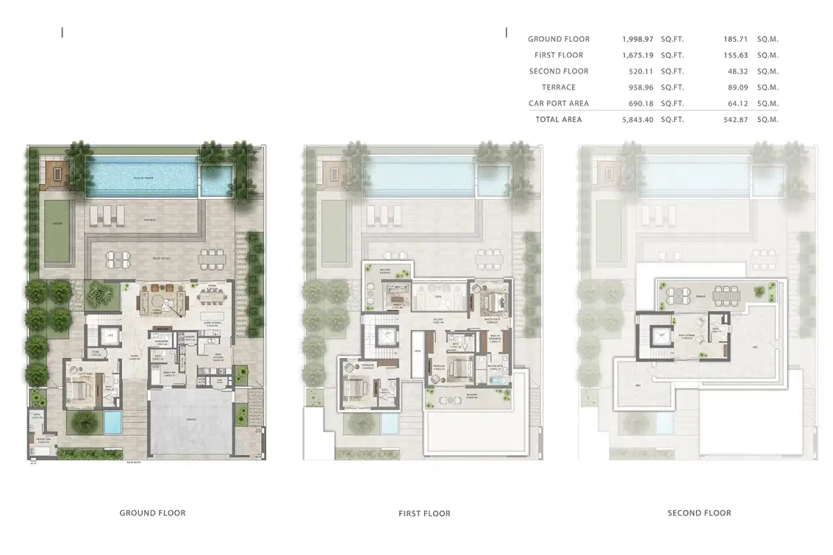 Palmiera The Oasis 4 Bedroom Villas Floor Plan