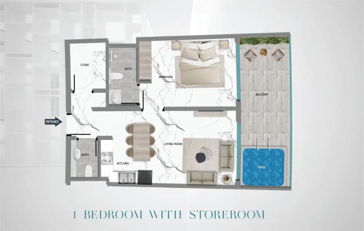 Bedroom Apartments Type-1
