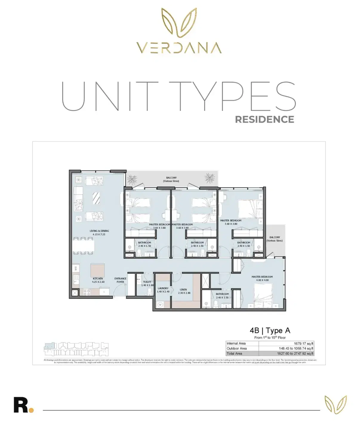 Reportage Verdana Phase 6 Dubai 4 BR Floor Plan 2,747 Sq. Ft.