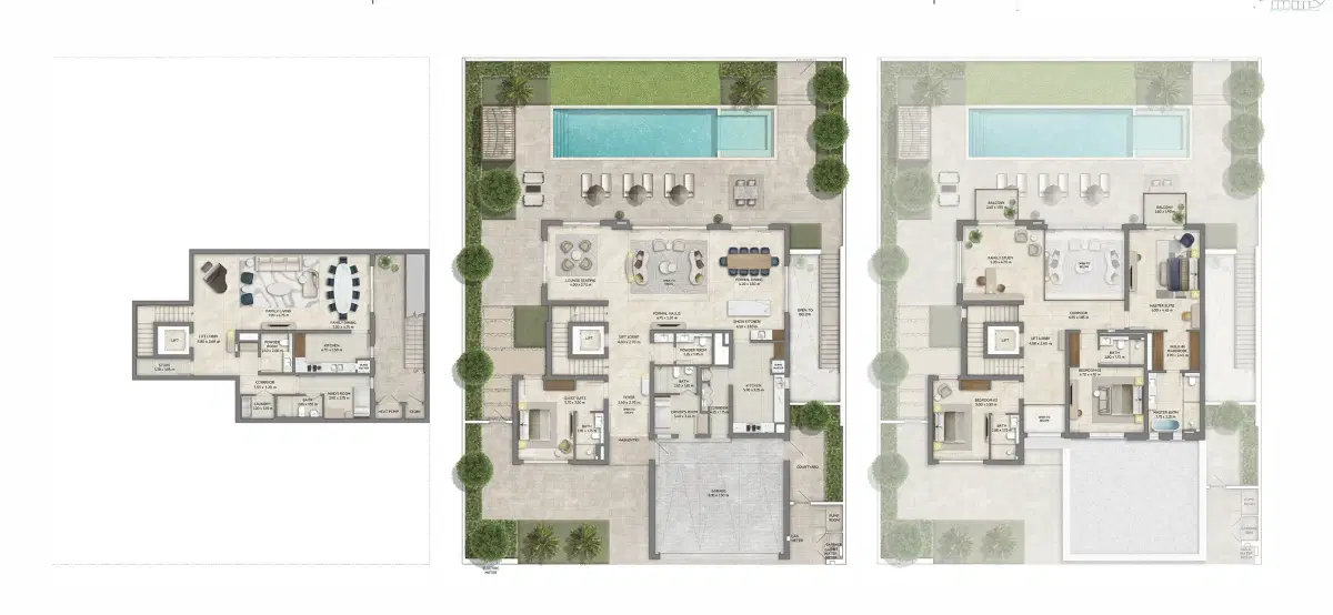 Emaar Mareva 2 At The Oasis 4 Bedroom Villas Floor Plan