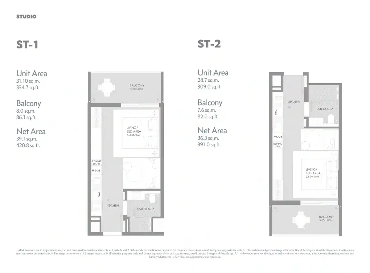 Mag City Meydan Studio Floor Plan