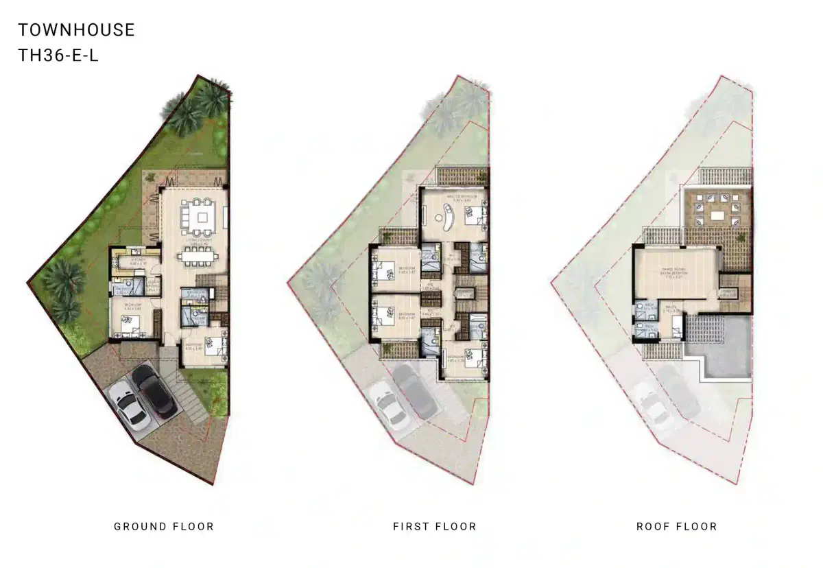 Damac The Legends 6 BR Townhouse Floor Plan