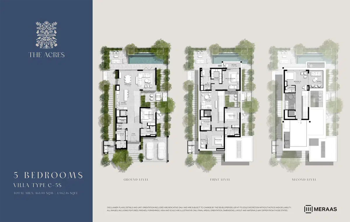 Meraas The Acres Dubai 5 Br Villa Floor Plan