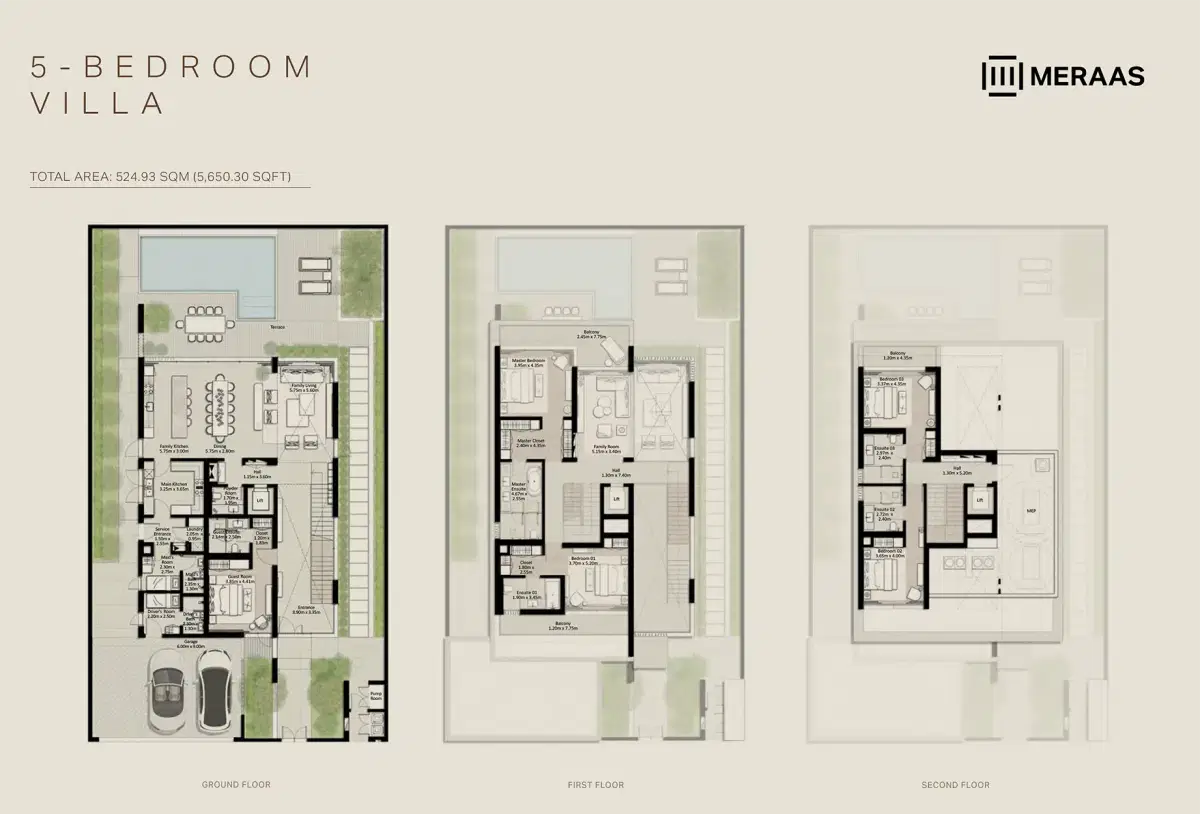 Nad Al Sheba Gardens Phase 11 4 BR Villas Floor Plan