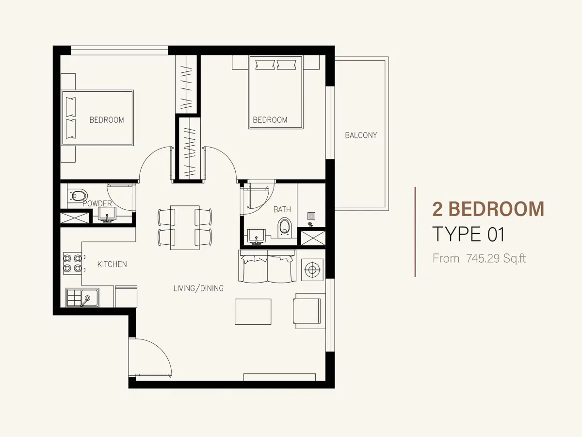 2 BR Apartment