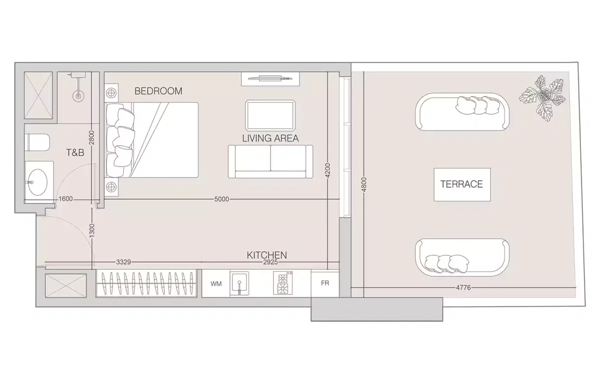 Object 1 The F1fth Tower Jvc Dubai Studios Floor Plan