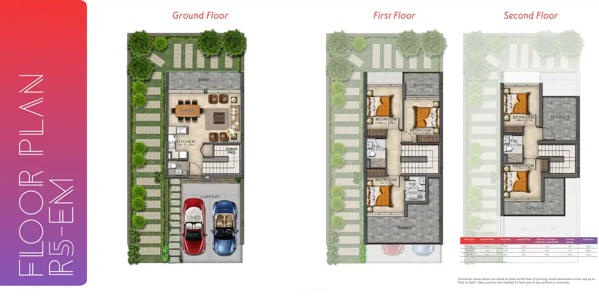 Akoya Genus Villas 5 BR Villa Floor Plan