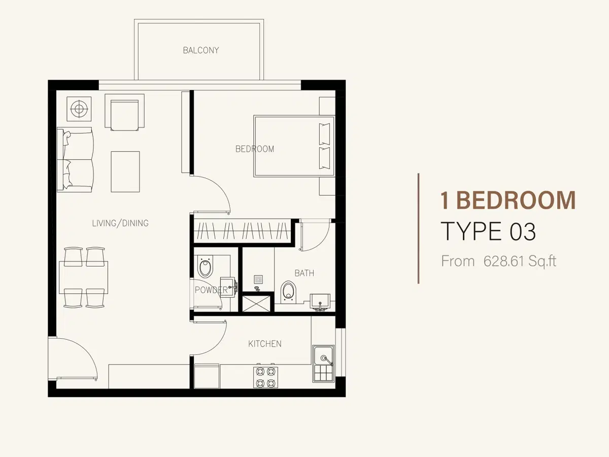 1 BR Apartment