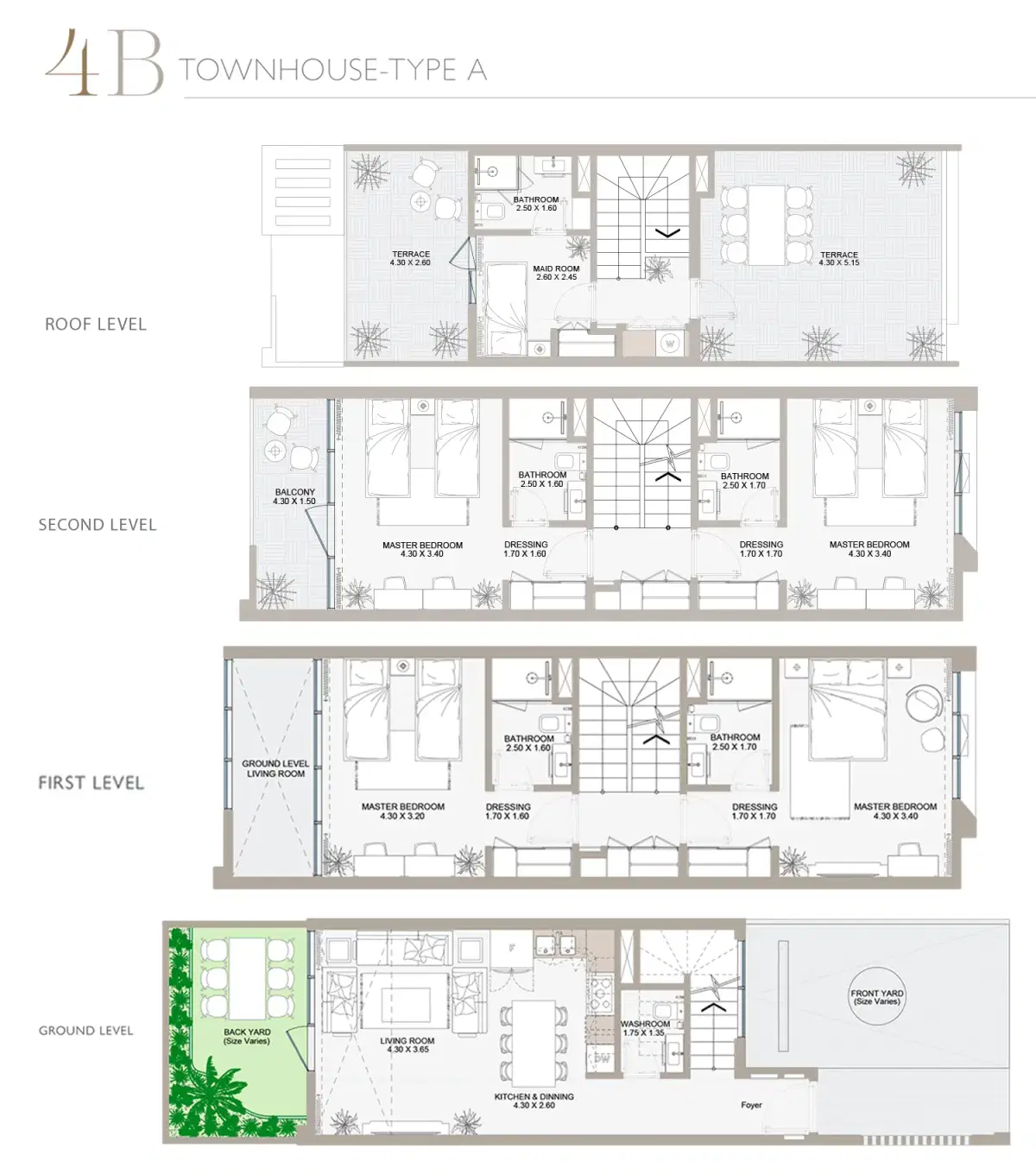 Verdana Townhouses By Reportage 4 Bedroom Townhouses Floor Plan