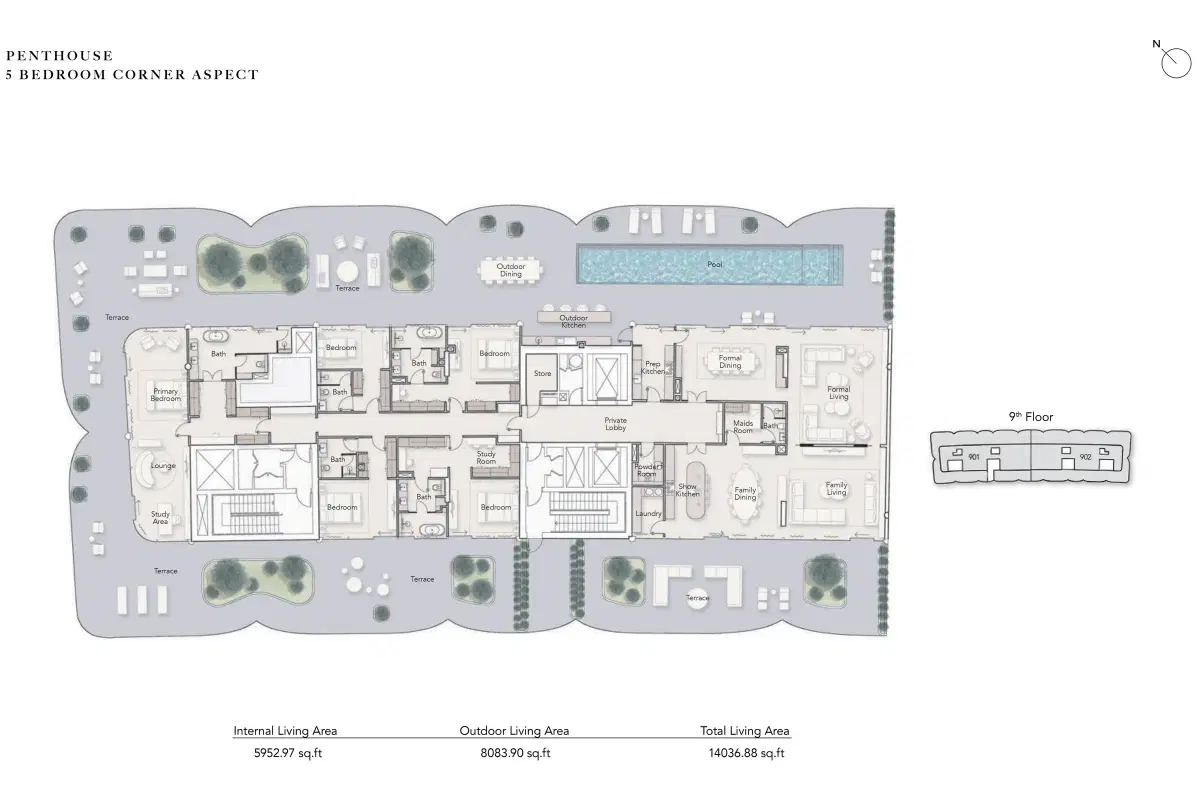 5 Bedroom Penthouses