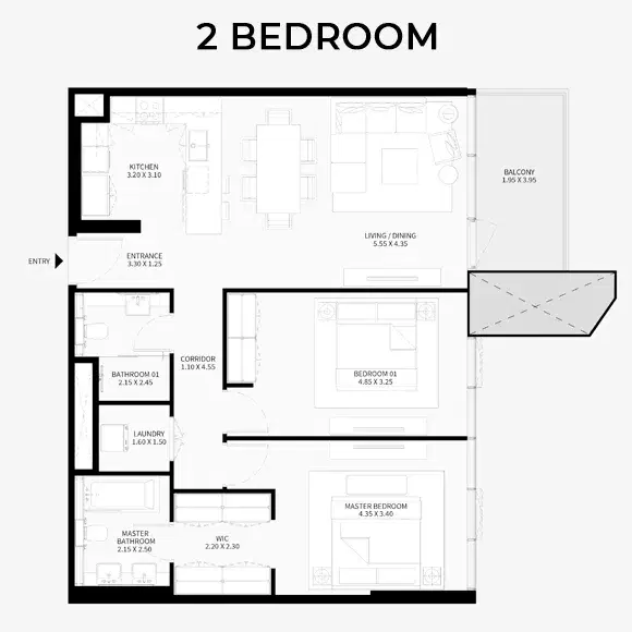 2 Bedroom Apartments
