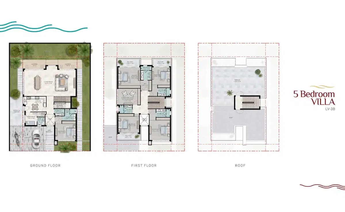 Damac Costa Brava 5 BR Villa Floor Plan