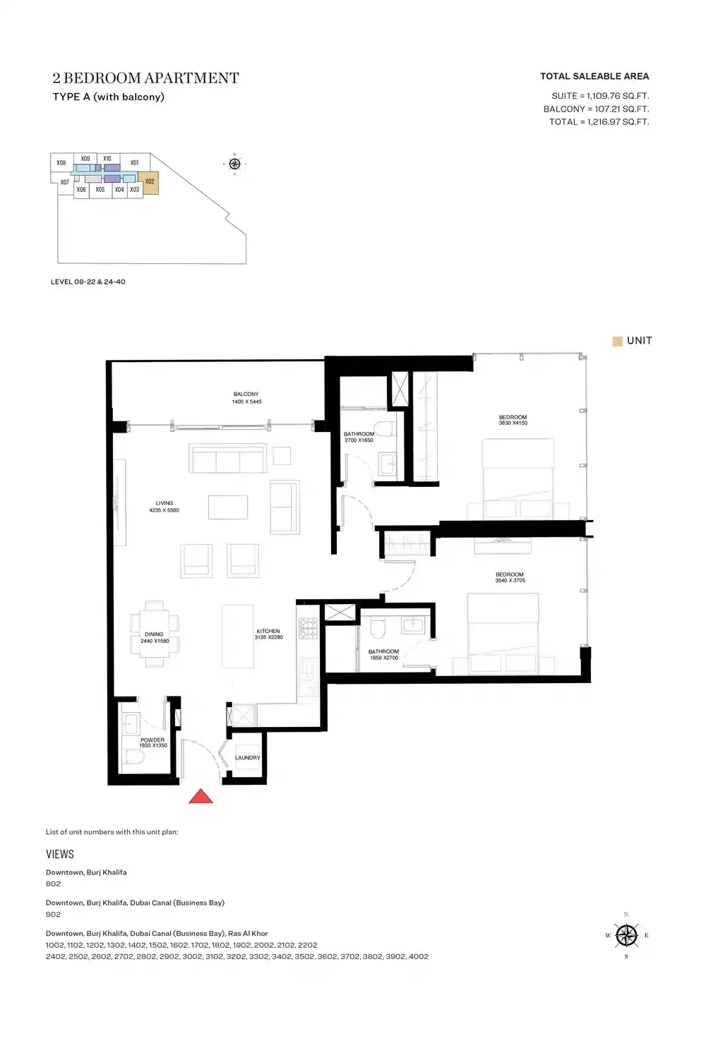 2 Bedroom Apartments