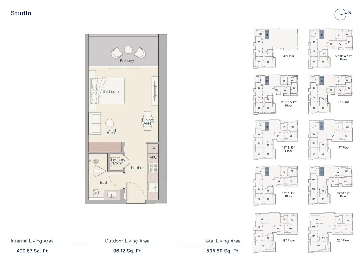 Ellington The Crestmark Studio Floor Plan