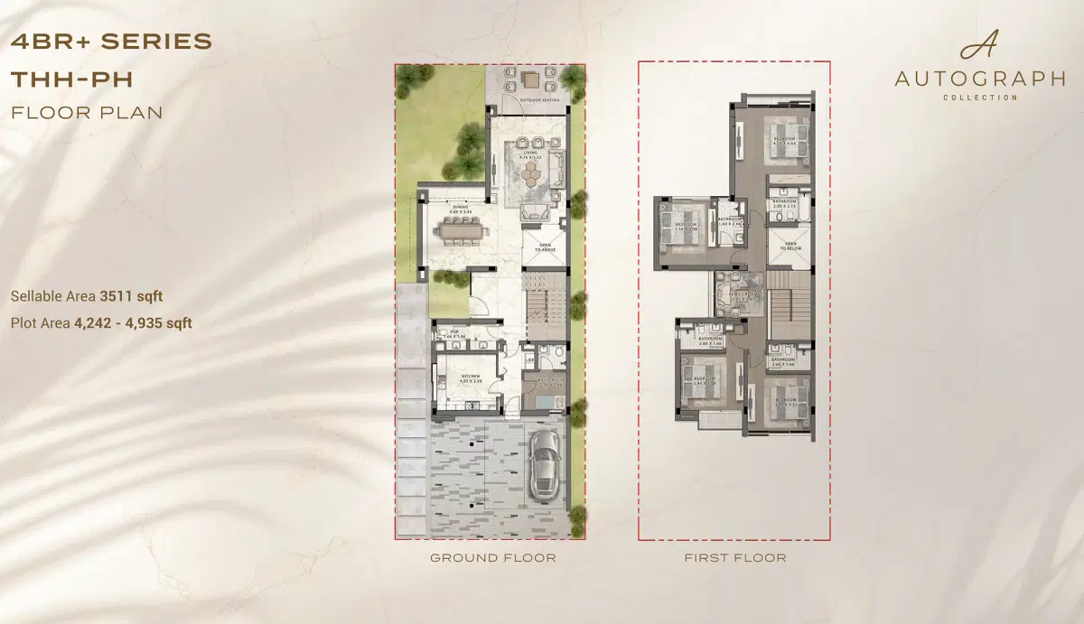 Autograph Collection Damac Hills 4 BR Villas Floor Plan
