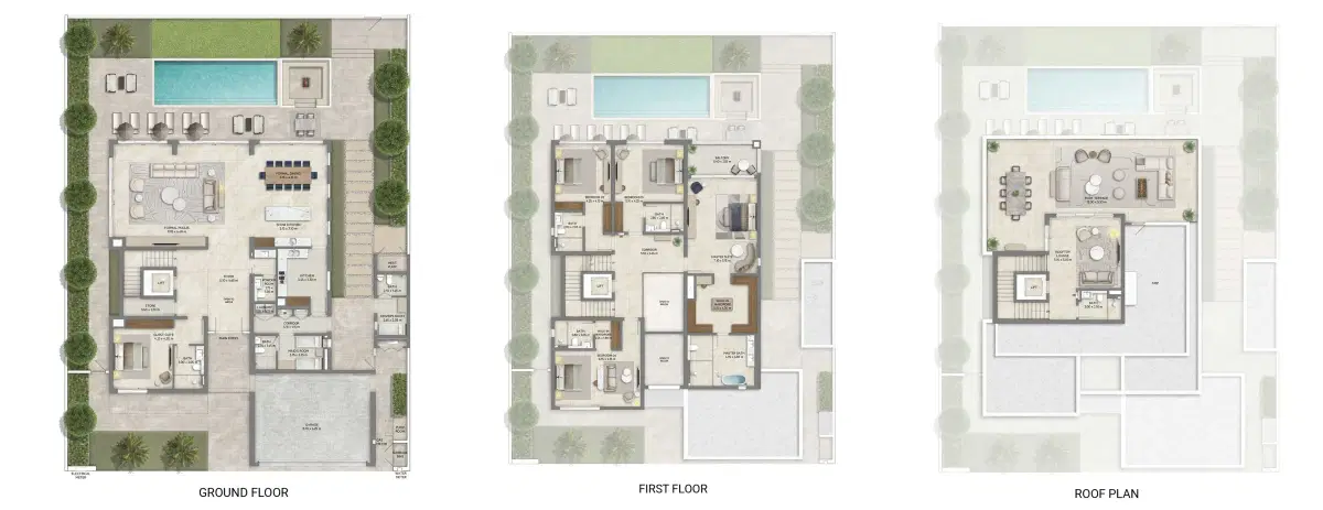 Emaar Oasis Address Villas 5 Bedroom Villas Floor Plan