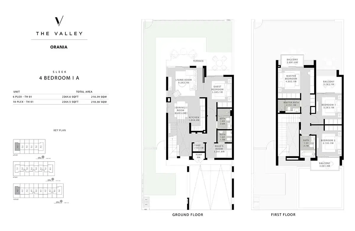 Emaar Orania 4 Bedroom Townhouses Floor Plan
