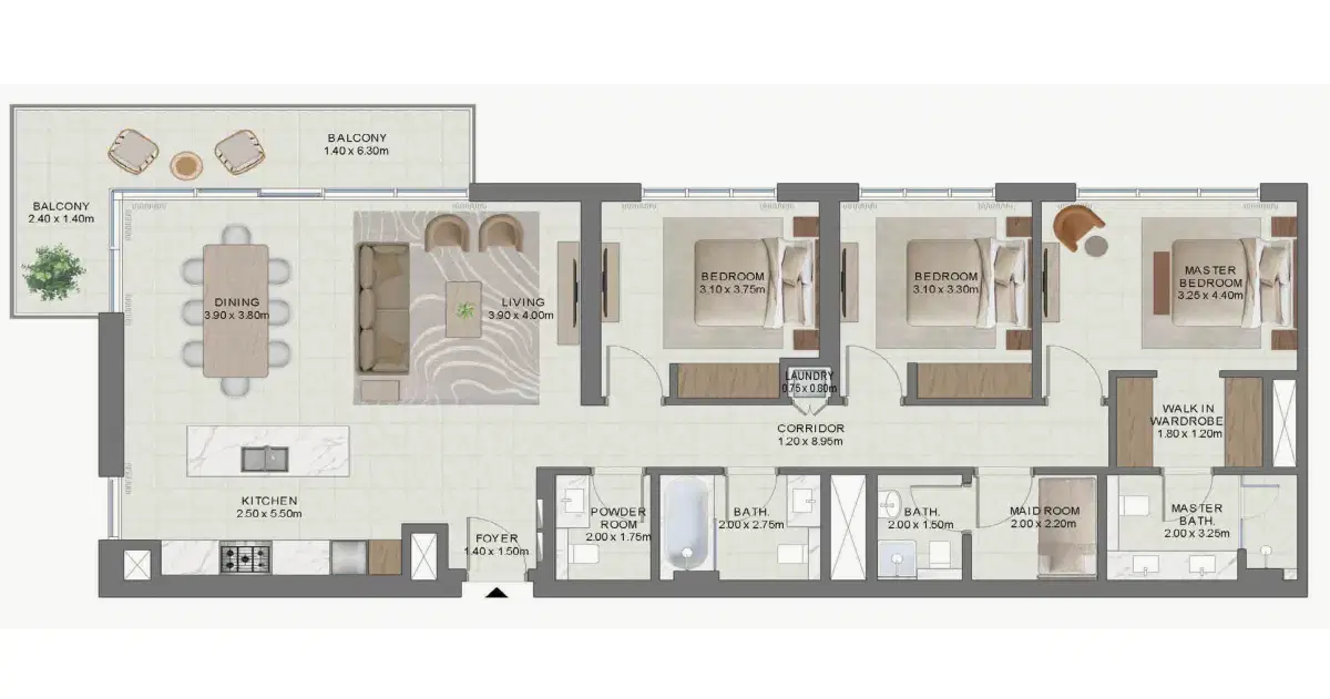 3 BR