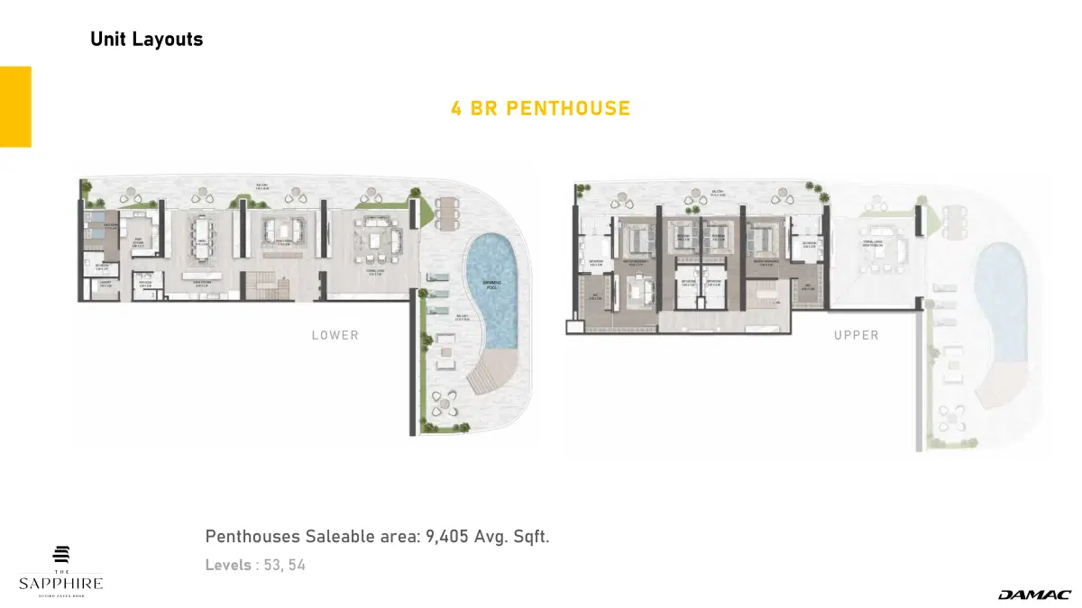 4 Bedroom Penthouses