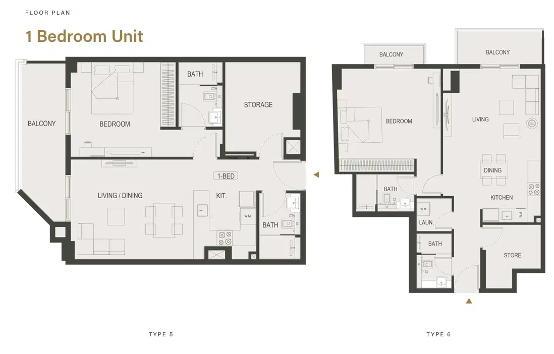 Binghatti Dawn Assets Jumeirah Village Circle 1 Bedroom Apartments Floor Plan