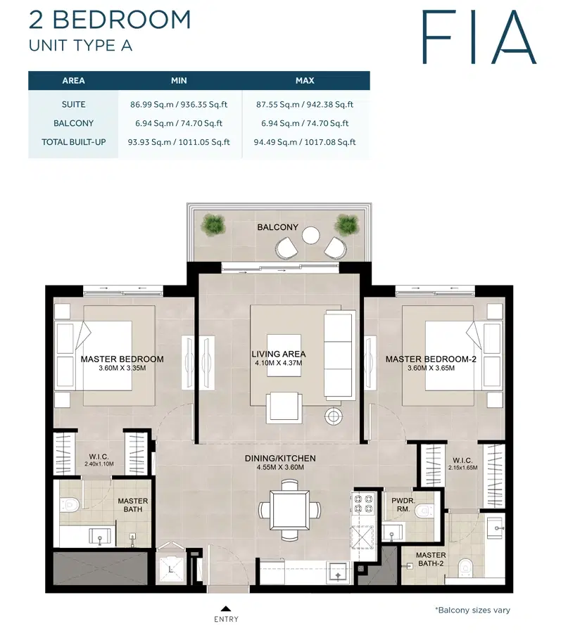 2 Bedroom Apartments