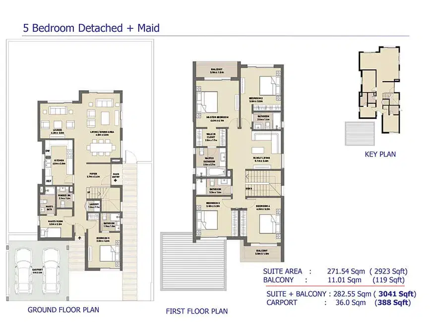 Mudon Arabella 3 5 Bedroom Villas Floor Plan