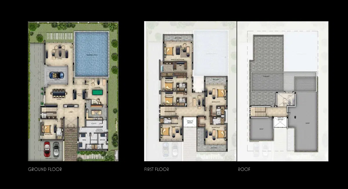 Ettore 971 Bugatti Villas 7 Bedroom Villas Floor Plan