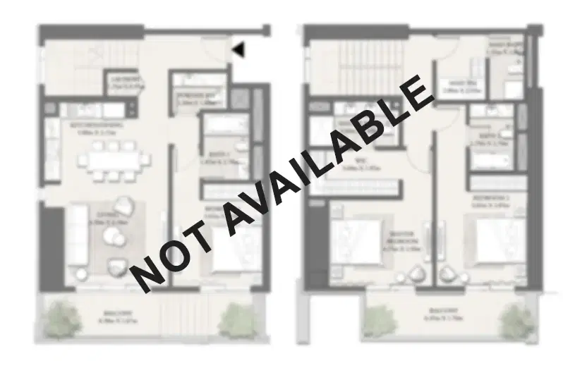 Emaar Park Horizon 2 Bedroom Townhouses Floor Plan