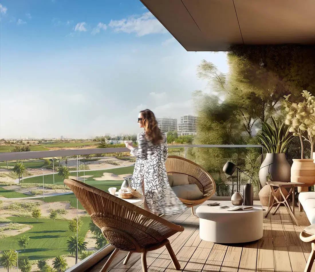 DAMAC Golf Green Balcony View