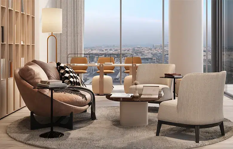 Verve City Walk Meraas Living Area