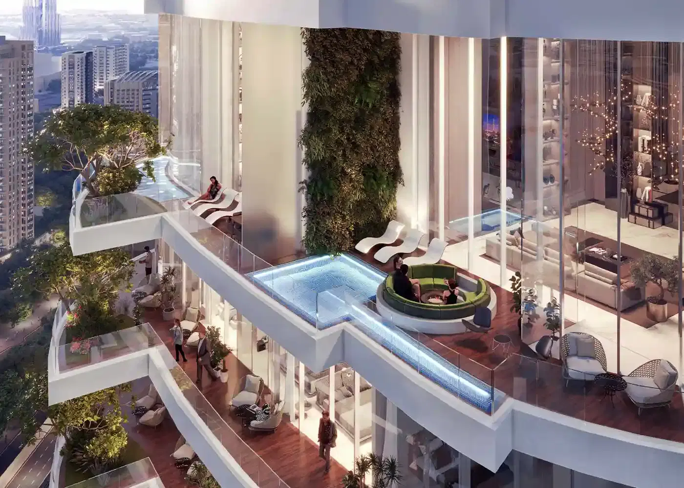 Aerial view of Canal Heights 2 by DAMAC