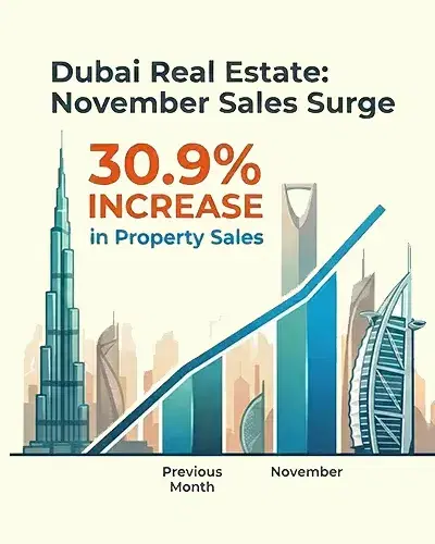 Dubai Property Sales Jump 30.9% in November
